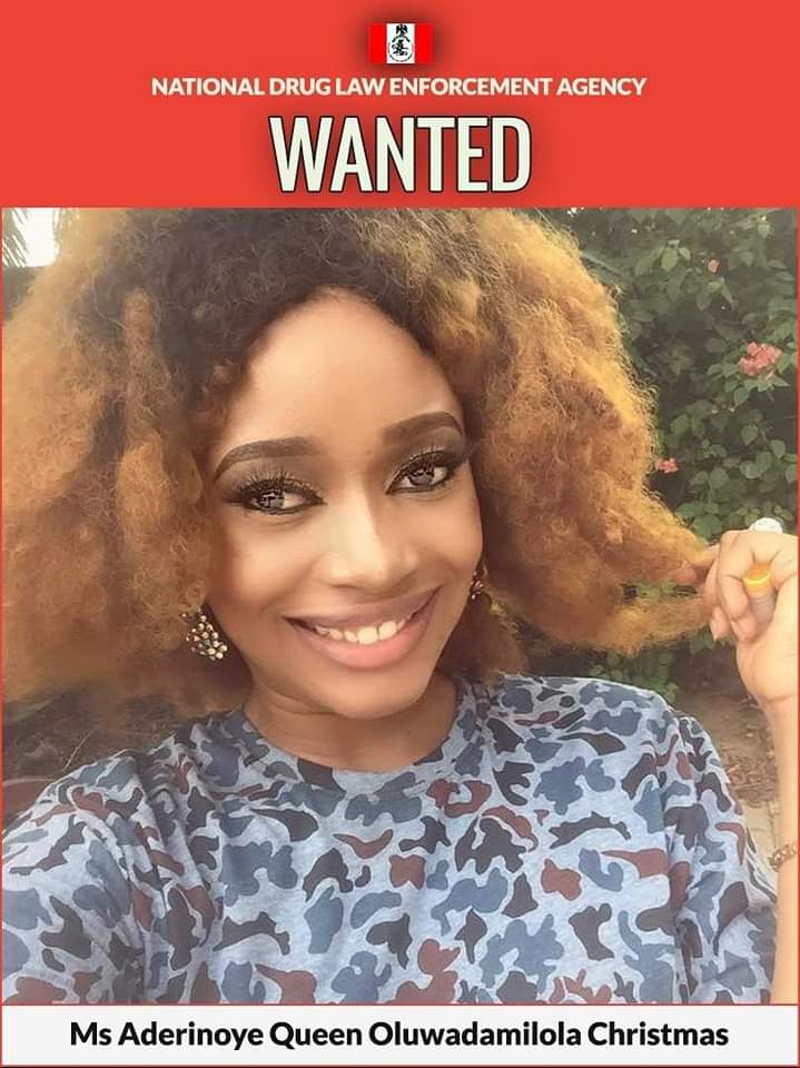 Ndlea Declare Ex Beauty Queen Oluwadamilola Aderinoye Wanted For Alleged Drug Trafficking Pm 2285