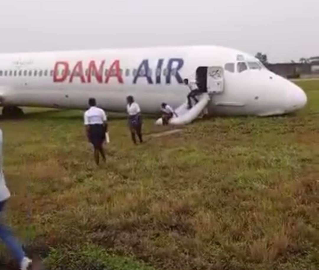 Passengers & Crew Unhurt As Dana Air Aircraft Overshoots Runway - P.M ...