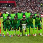 The Super Eagles before last week’s friendly against Poland in Warsaw